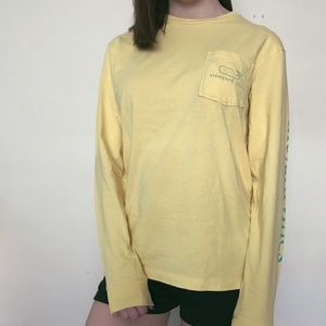 yellow vineyard vines long sleeve t shirt